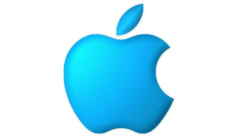 MacBlueAppleWhiteBG